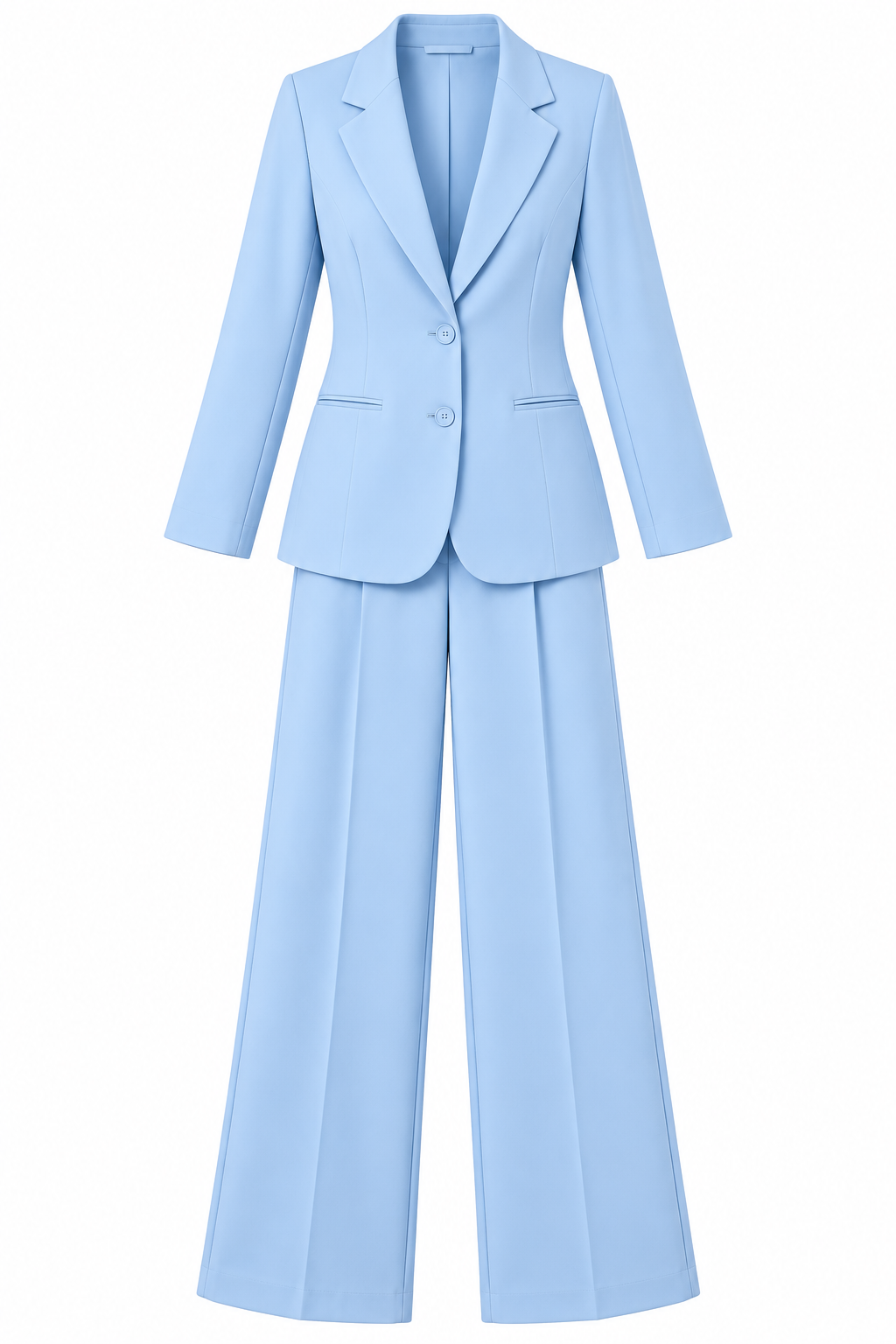 Livia Lime Green Tailored Blazer & Wide-Leg Pants Set