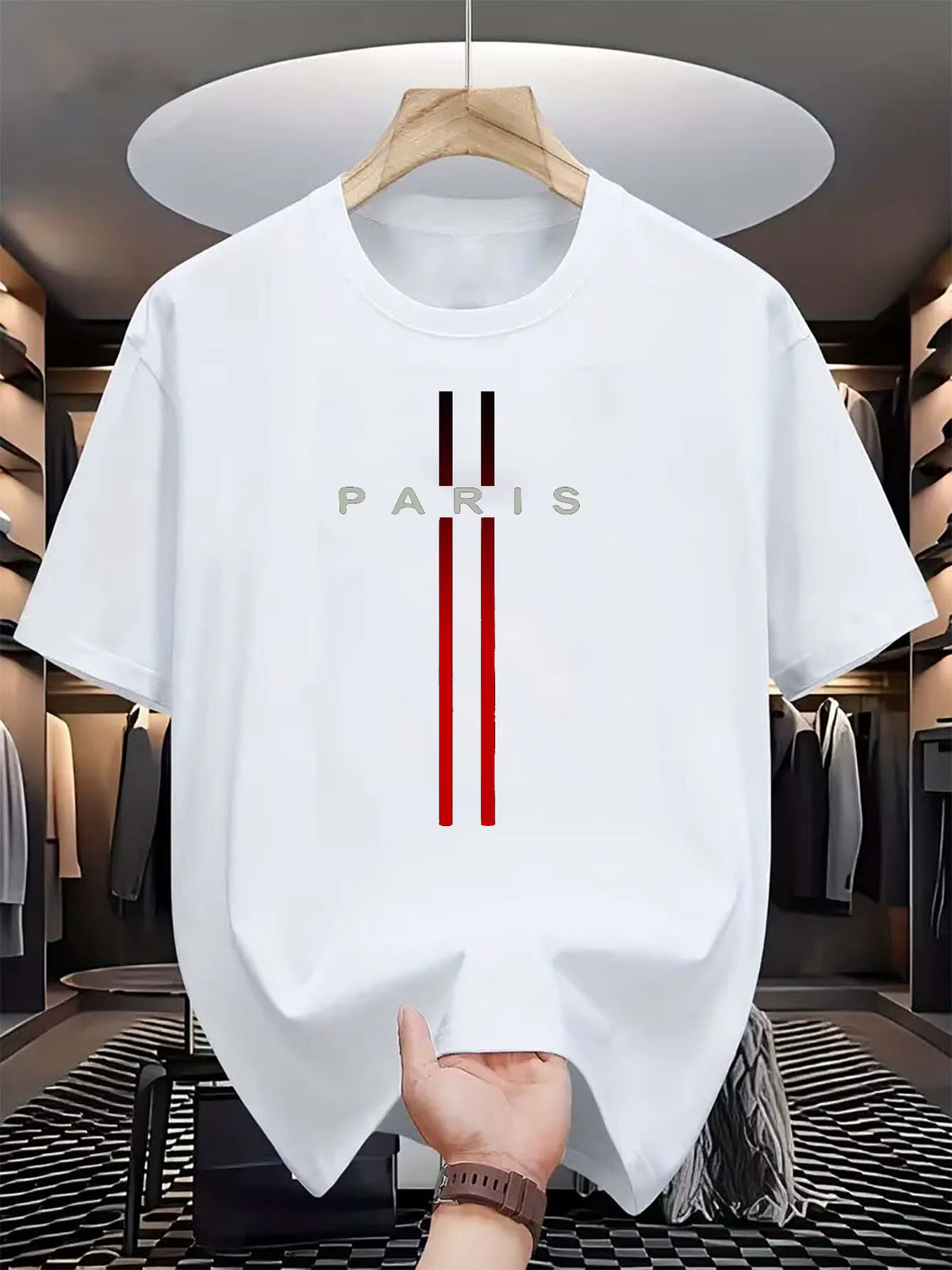 Casual Crew Neck Paris T-Shirt