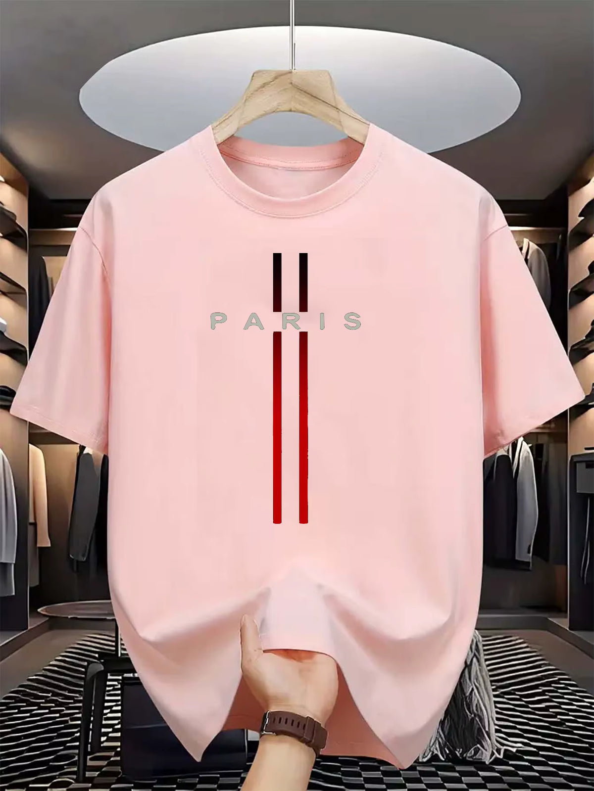 Casual Crew Neck Paris T-Shirt
