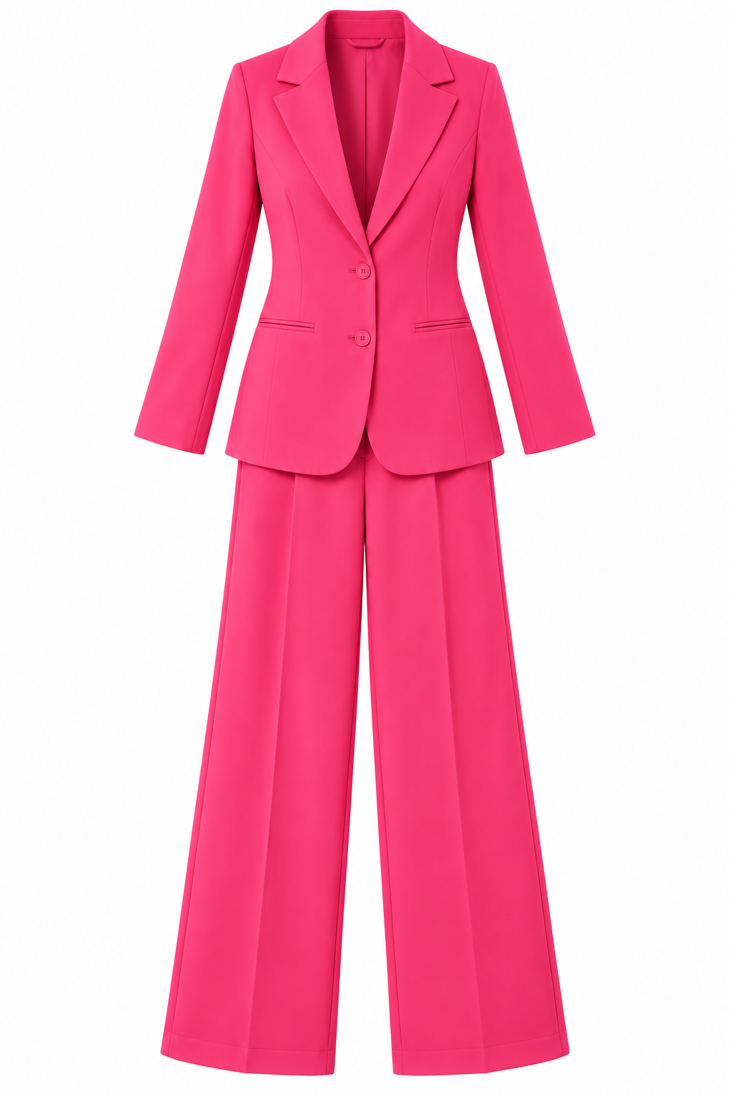 Livia Lime Green Tailored Blazer & Wide-Leg Pants Set