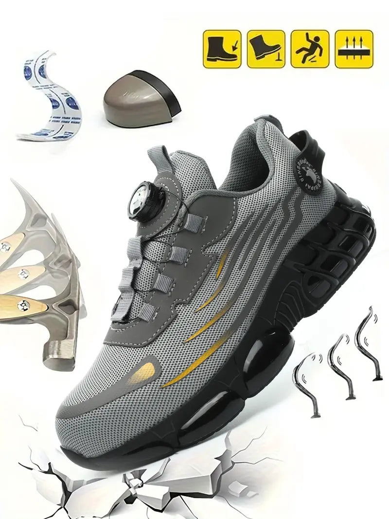 Men's Casual Comfortable Breathable Contrast Mesh Work Shoes