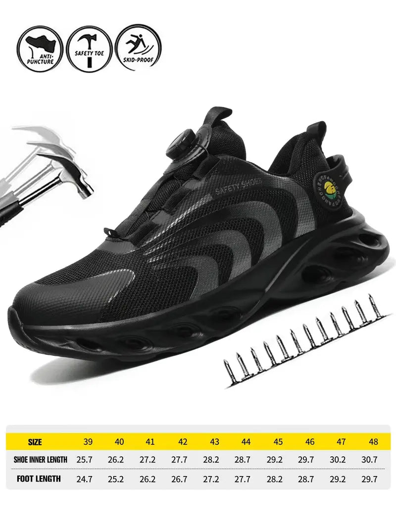 Men's Anti-smashing Steel Toe Safety Shoes