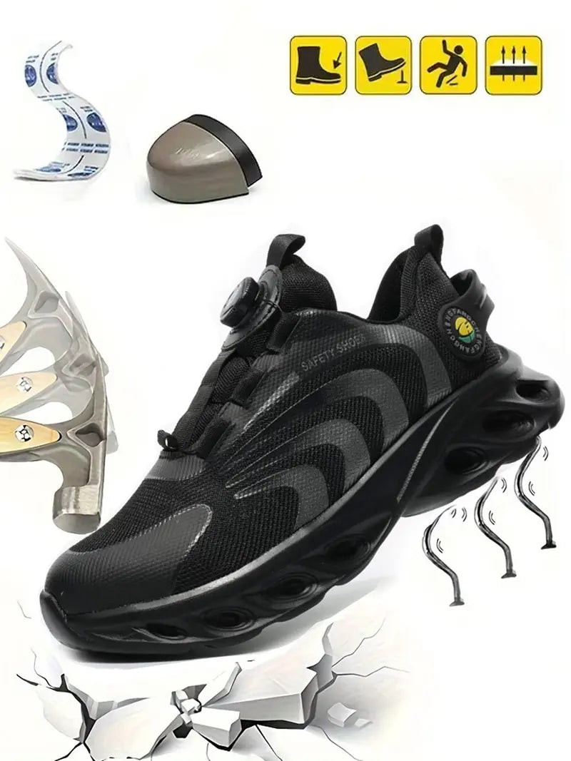 Men's Anti-smashing Steel Toe Safety Shoes