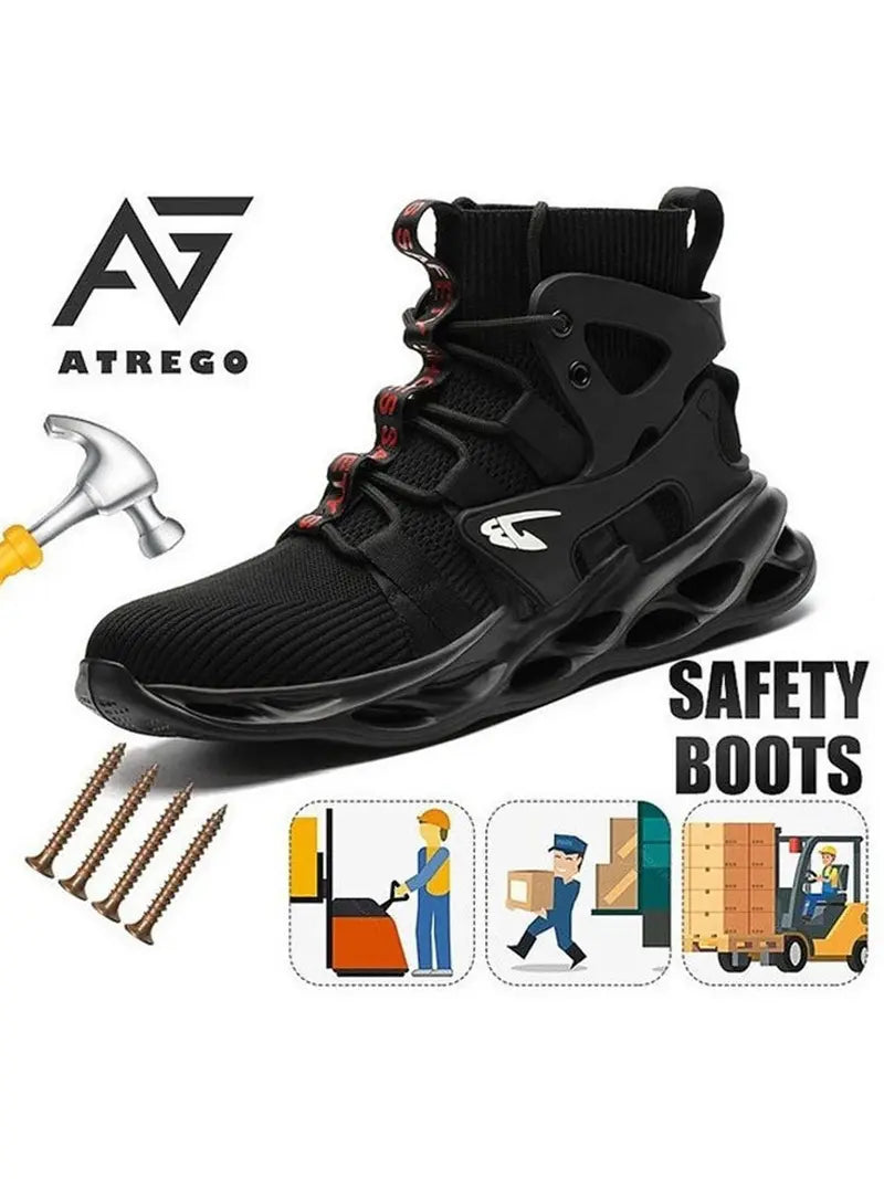 Men's Anti-smashing Steel Heel Work Shoes
