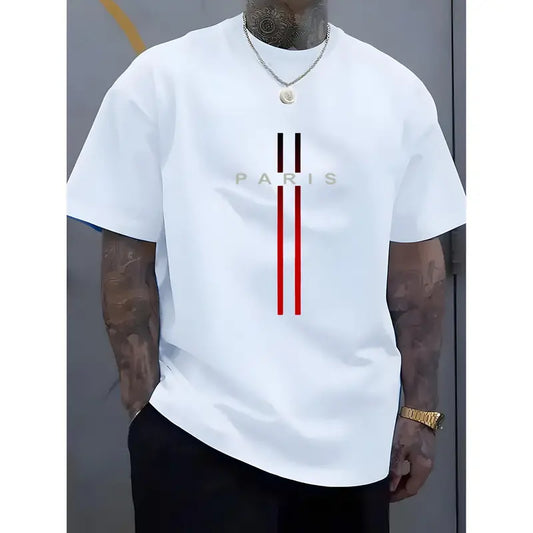 Casual Crew Neck Paris T-Shirt
